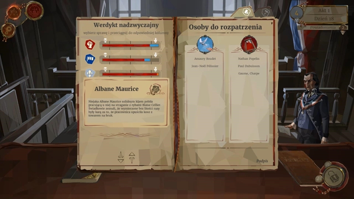 Procesy pozwolą ci podreperować niektóre relacje z poszczególnymi frakcjami - Dzień 18 - Szybkie procesy i kolejny dzień intrygi - Solucja We The Revolution - We. the Revolution - poradnik do gry