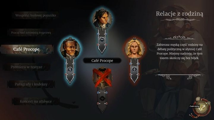 Wieczorem wybierzesz jak spędzić czas ze swoją krnąbrną rodziną - Dzień 3 i 4 - Szybkie rozprawy i Alfred Renoir - Solucja We The Revolution - We. the Revolution - poradnik do gry