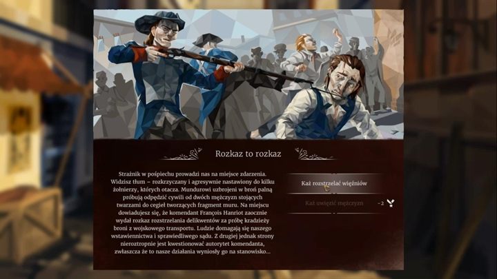 Przed rozprawą dowiesz się, że nieopodal nastąpił incydent z udziałem żołnierzy i tłumu ludzi - Dzień 6 - Raymond Devoye - Solucja We The Revolution - We. the Revolution - poradnik do gry