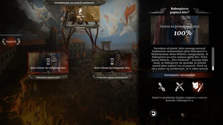 Wieczorem wybierz sposób spędzania wolnego czasu w domu - Dzień 9 - Gerard Boustin i syn Gobela - Solucja We The Revolution - We. the Revolution - poradnik do gry