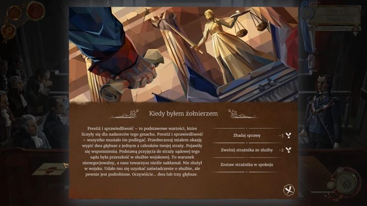 Przed procesem dostaniesz list z nowym wydarzeniem - Dzień 4 - Claudine Sessier, położna - Solucja We The Revolution - We. the Revolution - poradnik do gry