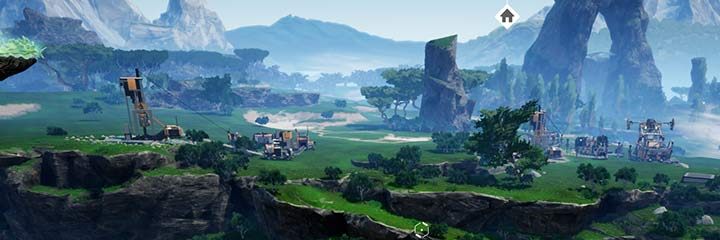 Po prawej jest Hub obok złoża żelaza, a po lewej jest już zbudowana prosta linia produkcyjna dla rudy miedzi. - Gdzie wybudować bazę w Satisfactory? - Satisfactory - poradnik do gry