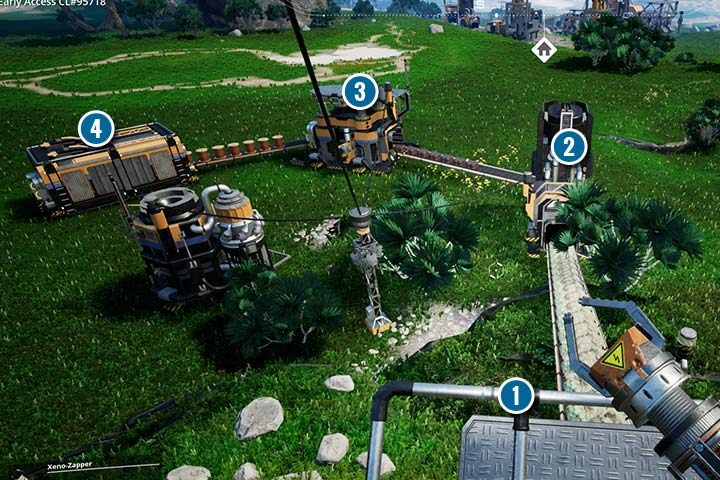 Prosta linia produkcyjna zaoszczędzi ci dużo czasu podczas produkcji podstawowych przedmiotów. - Linie produkcyjne w Satisfactory - Satisfactory - poradnik do gry