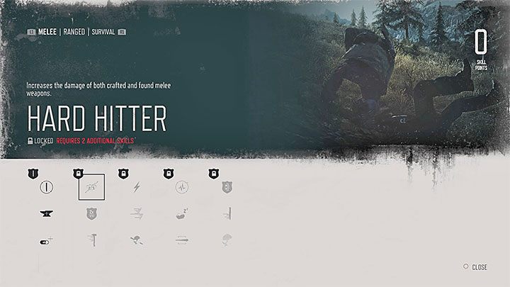 Mocne przyłożenie (Hard Hitter) - Umiejętność ta zwiększa obrażenia zadawane przy pomocy broni białej (znalezionej lub wytworzonej w oparciu o crafting) - Days Gone: Umiejętności - najlepsze na start - Days Gone - poradnik do gry
