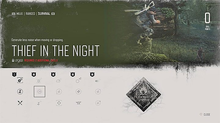 Wśród nocnej ciszy (Thief in the Night) - Umiejętność ta zmniejsza ilość hałasu powodowanego poruszaniem się i spadaniem - Days Gone: Umiejętności - najlepsze na start - Days Gone - poradnik do gry
