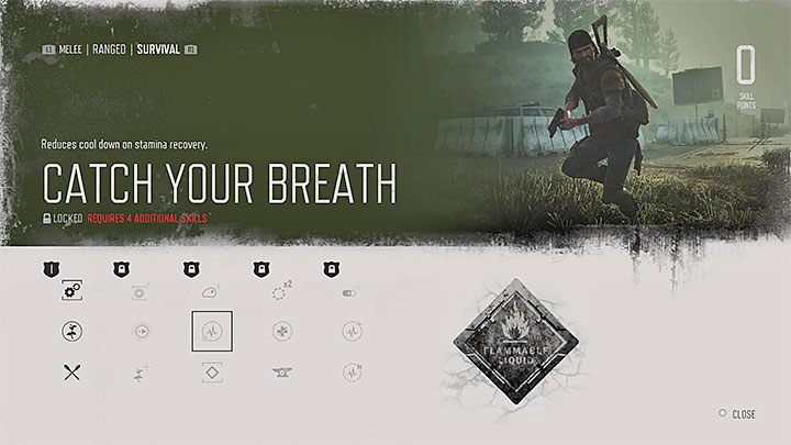 Odsapnięcie (Catch Your Breath) - Umiejętność ta zmniejsza opóźnienie regeneracji kondycji - Days Gone: Umiejętności - najlepsze na start - Days Gone - poradnik do gry