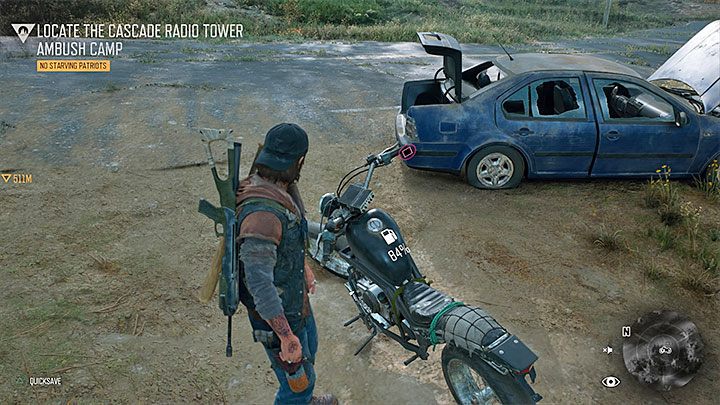 Ilość paliwa w zbiorniku motocykla najłatwiej możesz odczytać podchodzić do zaparkowanej maszyny Deacona - Days Gone: Paliwo do motora - jak zdobyć? - Days Gone - poradnik do gry