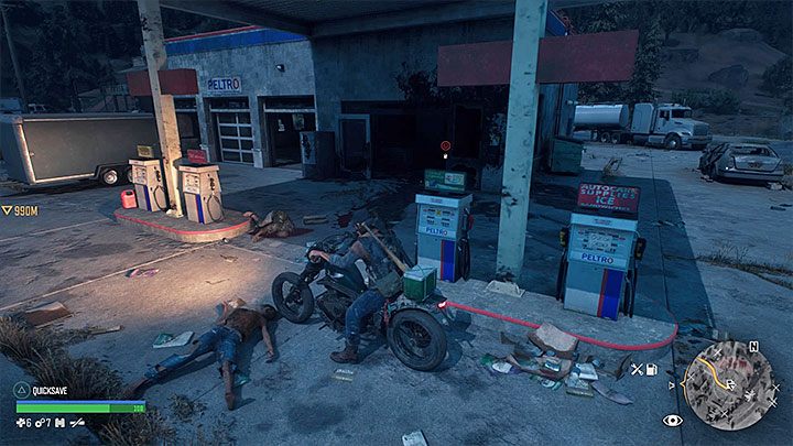 Przelanie benzyny z dystrybutora lub zbiornika to najwygodniejsza metoda zatankowania motocykla, ale jest to niestety możliwe tylko w wybranych lokacjach w świecie gry - Days Gone: Paliwo do motora - jak zdobyć? - Days Gone - poradnik do gry