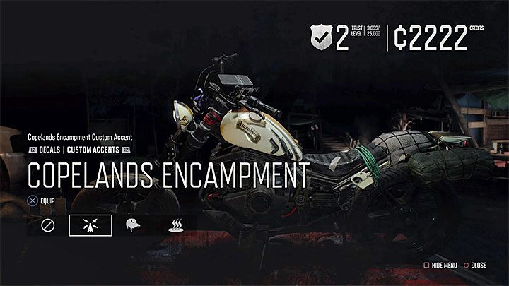 Gra standardowo wyświetla jedynie zwykłe naklejki - Days Gone: Specjalne malowanie na motor - jak nałożyć? - Days Gone - poradnik do gry