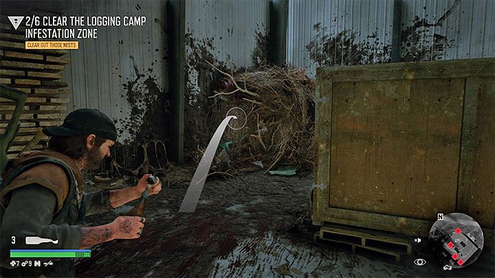 Przykładowe gniazdo pokazuje dołączony obrazek - Days Gone: Gniazda świrusów - jak odnajdywać i niszczyć? - Days Gone - poradnik do gry