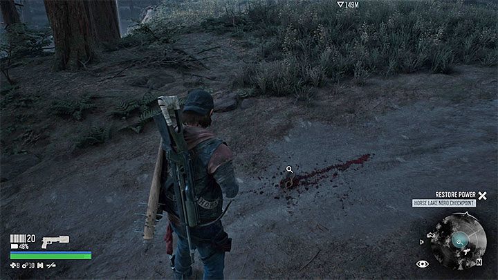 Wyruszenie w stronę pytajnika pozwoli ci dotrzeć do błękitnego okręgu na mini-mapie - Days Gone: Pytajniki na mini-mapie - co oznaczają? - Days Gone - poradnik do gry