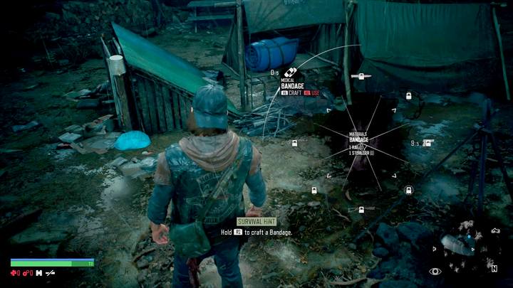 Podnieś materiały, z których będziesz mógł wykonać bandaż - Days Gone: W pogoni za Leonem - solucja, opis przejścia - Days Gone - poradnik do gry