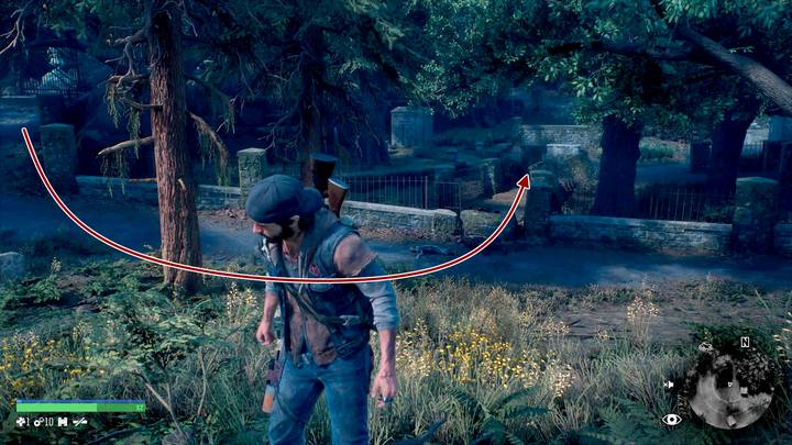 Udaj się na cmentarz w północno-wschodniej części mapy - Days Gone: W pogoni za Leonem - solucja, opis przejścia - Days Gone - poradnik do gry