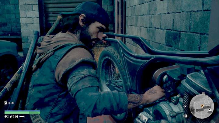 Zbadaj motocykl na tyłach garażu - Days Gone: Ostra jazda - solucja, opis przejścia - Days Gone - poradnik do gry