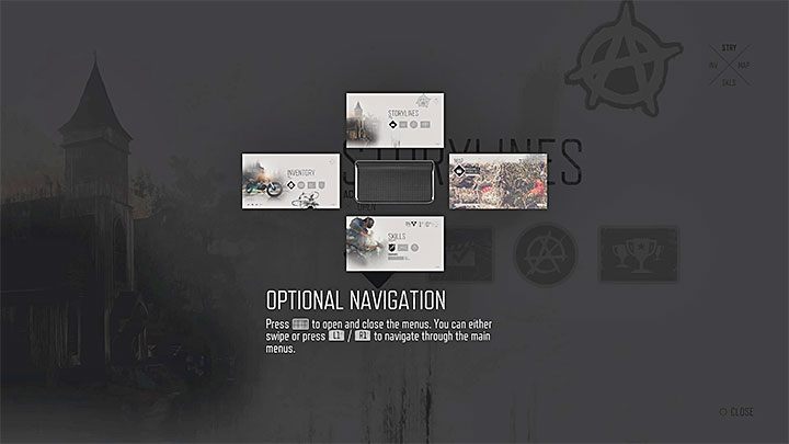 W Days Gone główna okna menu otwiera się z użyciem touchpada (panelu dotykowego na padzie) - Days Gone: Sterowanie - Days Gone - poradnik do gry