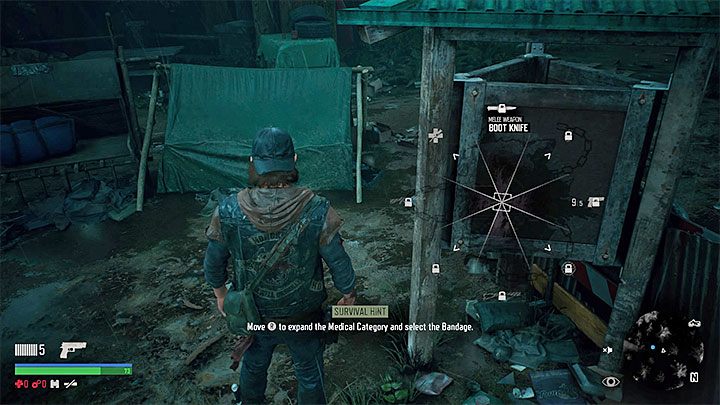 W Days Gone przedmioty z inwentarza wybiera się z użyciem koła przetrwania (Survival Wheel) - Days Gone: Sterowanie - Days Gone - poradnik do gry