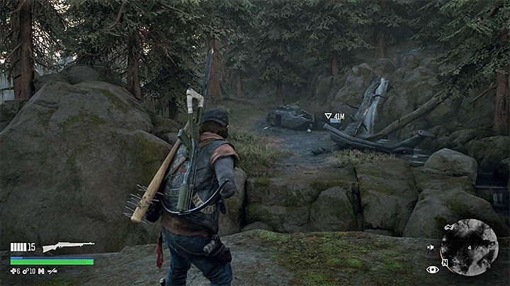 Po dotarciu na miejsce zauważysz, że śmigłowiec znajduje się za małą przepaścią - Days Gone: Wrak śmigłowca za przepaścią - jak się tam dostać? - Days Gone - poradnik do gry