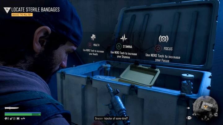 W każdym posterunku NERO znajdziesz skrzynki, dzięki którym poprawisz parametry bohatera - Days Gone: To mój brat - solucja, opis przejścia - Days Gone - poradnik do gry
