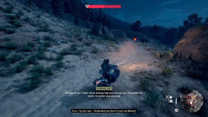 Ponownie ruszasz w pościg; tym razem przeciwnik prowadzi agresywniejszy ostrzał i ma wytrzymalszy motocykl - Days Gone: Łowca nagród - solucja, opis przejścia - Days Gone - poradnik do gry