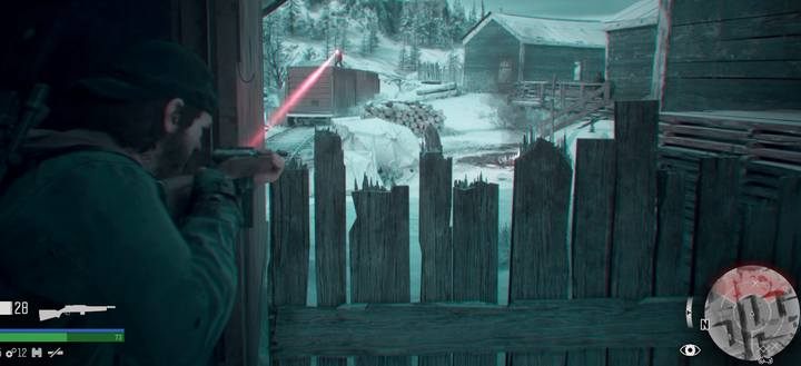 Na tyłach znajdziesz jednego snajpera na wagonie - Days Gone: Dobry żołnierz - solucja, opis przejścia - Days Gone - poradnik do gry