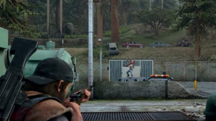 Na końcu elektrowni rozprawić się musisz z opancerzonym przeciwnikiem, gdyż broni on przejścia do motocykli - Days Gone: Zarobić na chleb - solucja, opis przejścia - Days Gone - poradnik do gry