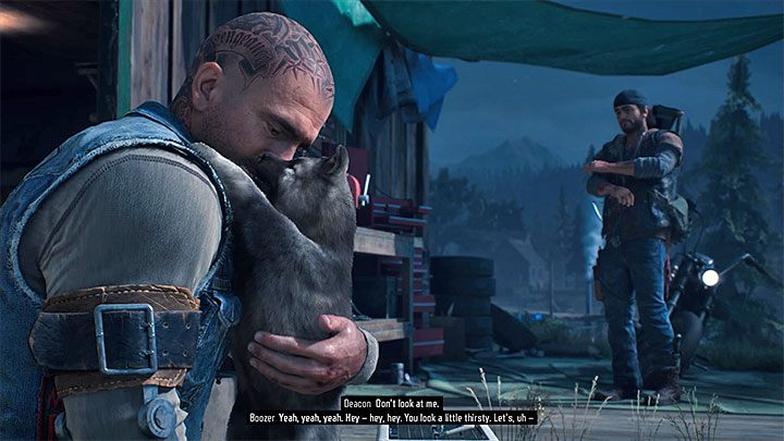 Po powrocie do obozu Żelaznego Mikea możesz obejrzeć jeszcze jedną cut-scenkę, tym razem pokazującą adopcję pieska przez Boozera - Days Gone: Pies - czy można pogłaskać? - Days Gone - poradnik do gry
