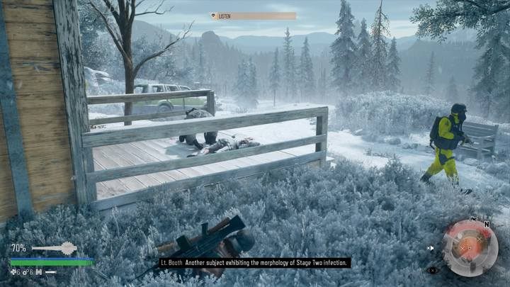 Naukowiec później przemieści się w inne miejsce, przechodząc za dom - Days Gone: Pamiętam - solucja, opis przejścia - Days Gone - poradnik do gry