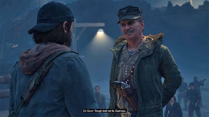 Po dotarciu do Wyspy Magów spotkasz pułkownika Garreta, który jest przywódcą obozu Wyspa Magów - Days Gone: Wyspa Magów | Obozowiska - Days Gone - poradnik do gry