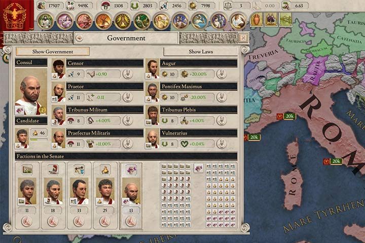 Urzędnicy w republice są bardzo przydatni, zwłaszcza cenzor, który wzmacnia twoje wpływy na senat i ułatwia podejmowanie decyzji. - Prawa i urzędy w Imperator Rome - Imperator Rome - poradnik do gry