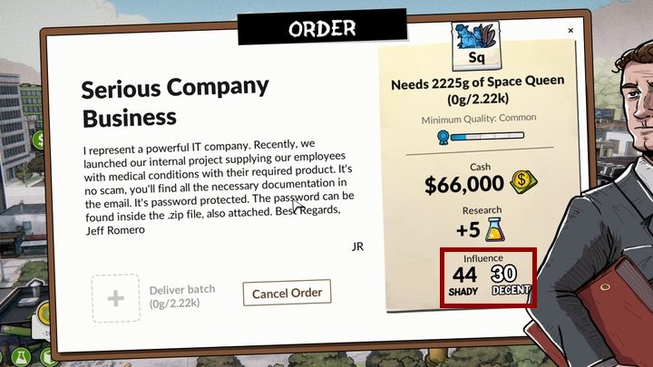 Zgromadzone punkty wpływów odblokowują nowe dodatki - Wpływy w Weedcraft Inc - Weedcraft Inc - poradnik do gry