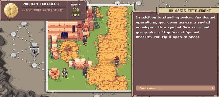 Po zakończeniu tego etapu w ostatnim punkcie-celu, możesz uniknąć walki, jeśli twoi bohaterowie posiadając umiejętności Shadow i Brute (oraz uda im się właściwie je wykorzystać - czynnik losowy) - Pathway: Misja 4, Dreams in the Desert Sand - Solucja - Pathway - poradnik do gry