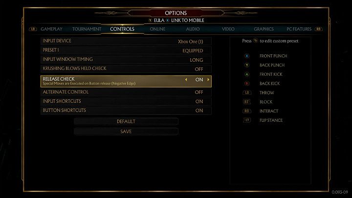 Zanim przejdziesz do trenowania wykonywania kombosów w grze Mortal Kombat 11, w pierwszej kolejności warto przyjrzeć się możliwym ustawieniom sterowania postacią - Wykonywanie kombo w Mortal Kombat 11 - Mortal Kombat 11 - poradnik do gry
