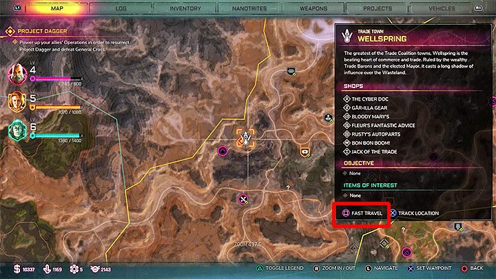 Najważniejszą informacją związaną z szybką podróżą jest to, że możesz przenosić się tylko do wybranych lokacji - Jak korzystać z szybkiej podróży w Rage 2? - Rage 2 - poradnik do gry