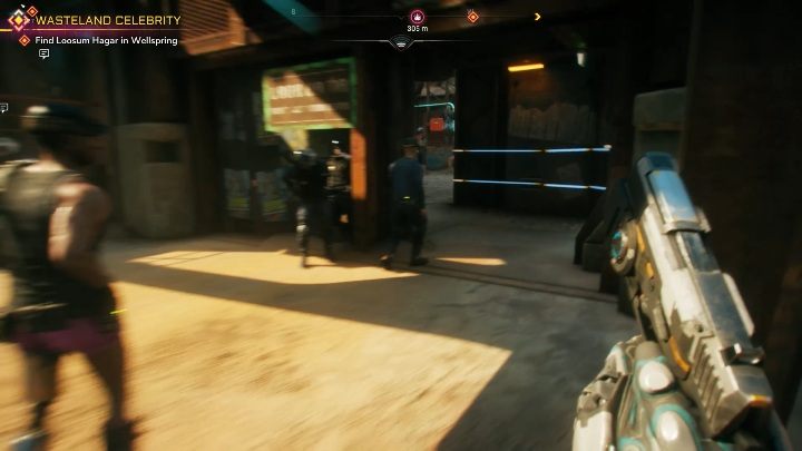 Aby dostać się do sklepu wejdź pierw do miasta, a potem idź prosto, aż do pierwszego skrzyżowania - Jak odblokować złote skórki do broni w Rage 2? - Rage 2 - poradnik do gry