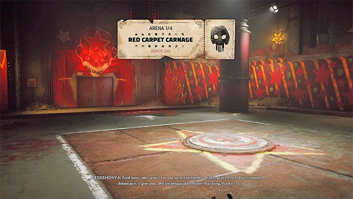 Trofeum najłatwiej jest zdobyć po rozpoczęciu walk na pierwszej spośród czterech aren - Red Carpet Carnage - Przesterowany przester | Trofeum w Rage 2 - Rage 2 - poradnik do gry