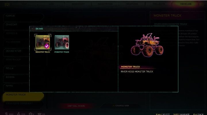 Jeśli znajdziesz pojazd z innym wyglądem niż ten podstawowy, a nie będziesz miał tego modelu w garażu automatycznie odblokujesz obie dostępne skórki - Jak modyfikować wygląd pojazdów w Rage 2? - Rage 2 - poradnik do gry