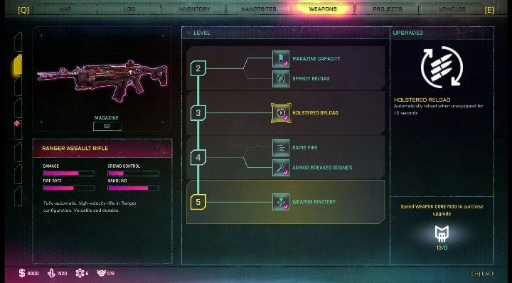 Bronie możesz ulepszać za modyfikatory rdzenia broni - Jak ulepszać bronie w Rage 2? - Rage 2 - poradnik do gry