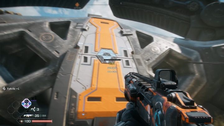 Po wyeliminowaniu przeciwników podejdź do arki i otwórz ją za pomocą umiejętności skupienia - Arka w lokacji Kręte kaniony | Rage 2 - Rage 2 - poradnik do gry