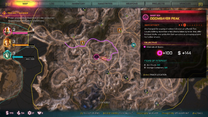 Turnia Heroldów Zagłady znajduje się w środkowej części lokacji - Kryjówki bandytów w lokacji Kręte kaniony | Rage 2 - Rage 2 - poradnik do gry