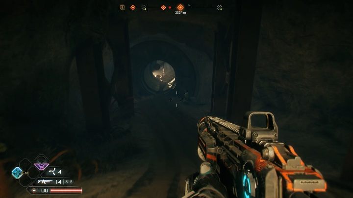 Aby dostać się do Zrujnowanego Szybu musisz do niego wskoczyć - Gniazda Miażdżycieli w lokacji Zrujnowany Szyb | Gniazda Miażdżycieli w Rage 2 - Rage 2 - poradnik do gry