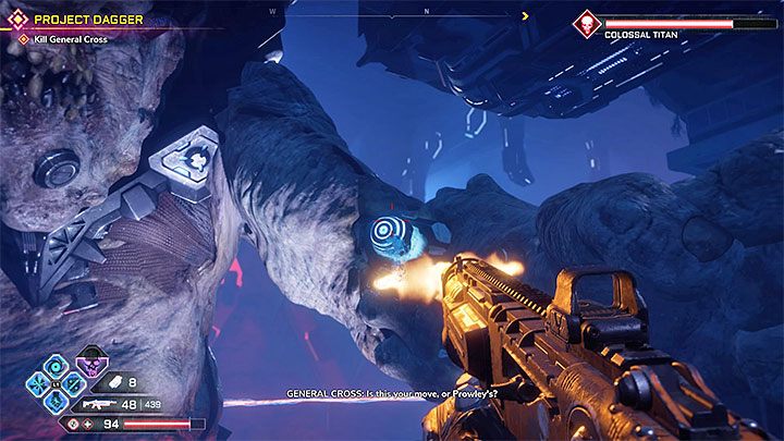 Tytana osłabia się strzelając w jego słabe punkty i będą one zmieniały się w trakcie trwania tej bitwy - Tytana | Boss w Rage 2 - Rage 2 - poradnik do gry