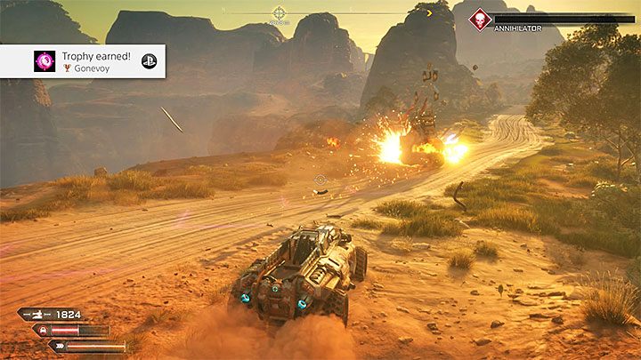 Pojazd przywódcy konwoju wybuchnie po zniszczeniu wszystkich słabych punktów - Przystanek na żądanie | Trofeum w Rage 2 - Rage 2 - poradnik do gry
