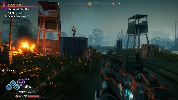 W tej lokacji znajdziesz 1 ark chests i 5 storage containers - Kryjówki bandytów w lokacji Bagna Sekreto | Rage 2 - Rage 2 - poradnik do gry