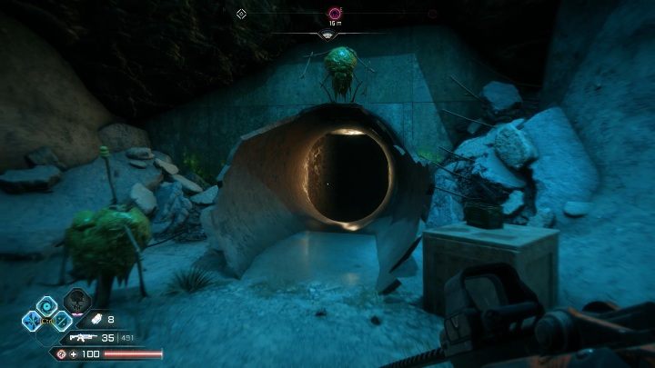 Aby dostać się do tej lokacji musisz wejść do rury znajdującej się na zboczu góry - Gniazda Miażdżycieli w lokacji Bólozboirnik | Gniazda Miażdżycieli w Rage 2 - Rage 2 - poradnik do gry