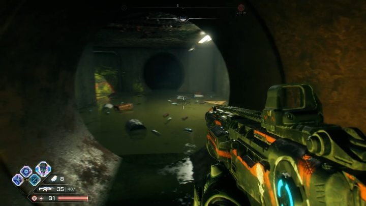 Poruszaj się wzdłuż kanałów, aby dotrzeć do potwora - Gniazda Miażdżycieli w lokacji Bólozboirnik | Gniazda Miażdżycieli w Rage 2 - Rage 2 - poradnik do gry