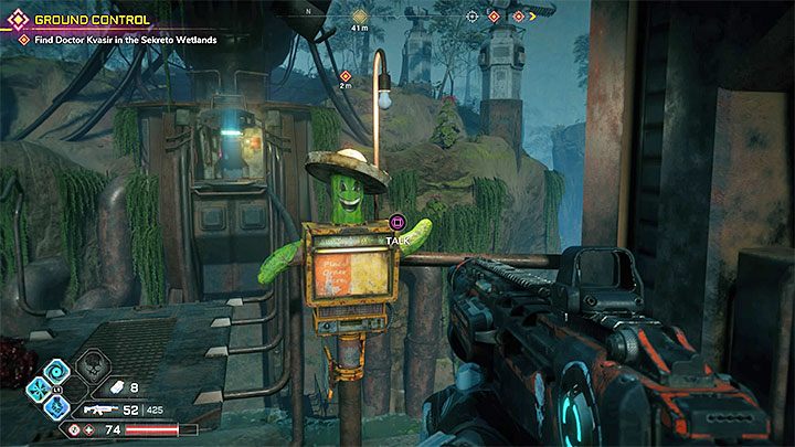 W pobliżu laboratorium żołnierze Władzy (Authority) prowadzą walki z wieżami obronnymi sterowanymi przez Kvasira - Kontrola lotów | Solucja gry Rage 2 - Rage 2 - poradnik do gry