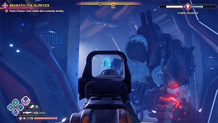 Po dotarciu do jednego z kolejnych większych pomieszczeń pojawi się boss Cyber Crusher - Pod powierzchnią | Solucja gry Rage 2 - Rage 2 - poradnik do gry