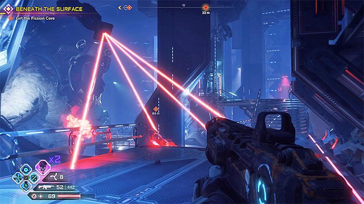 W drodze do drugiej konsoli sterowania musisz uważać na nowych wrogów ORAZ na lasery - Pod powierzchnią | Solucja gry Rage 2 - Rage 2 - poradnik do gry