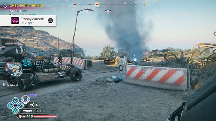 Wybierz okrężną drogę na wzgórze żeby ponownie dotrzeć do tyrolki - Zabójczy zjazd | Trofeum w Rage 2 - Rage 2 - poradnik do gry