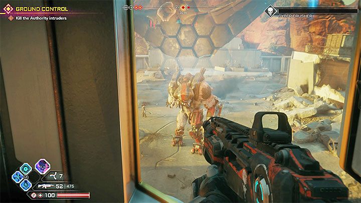 Cyber Crushera należy pokonać po awansowaniu do finałowej części misji fabularnej Kontrola lotów (Ground Control) - Cyber Crushera - Rage 2 - poradnik do gry